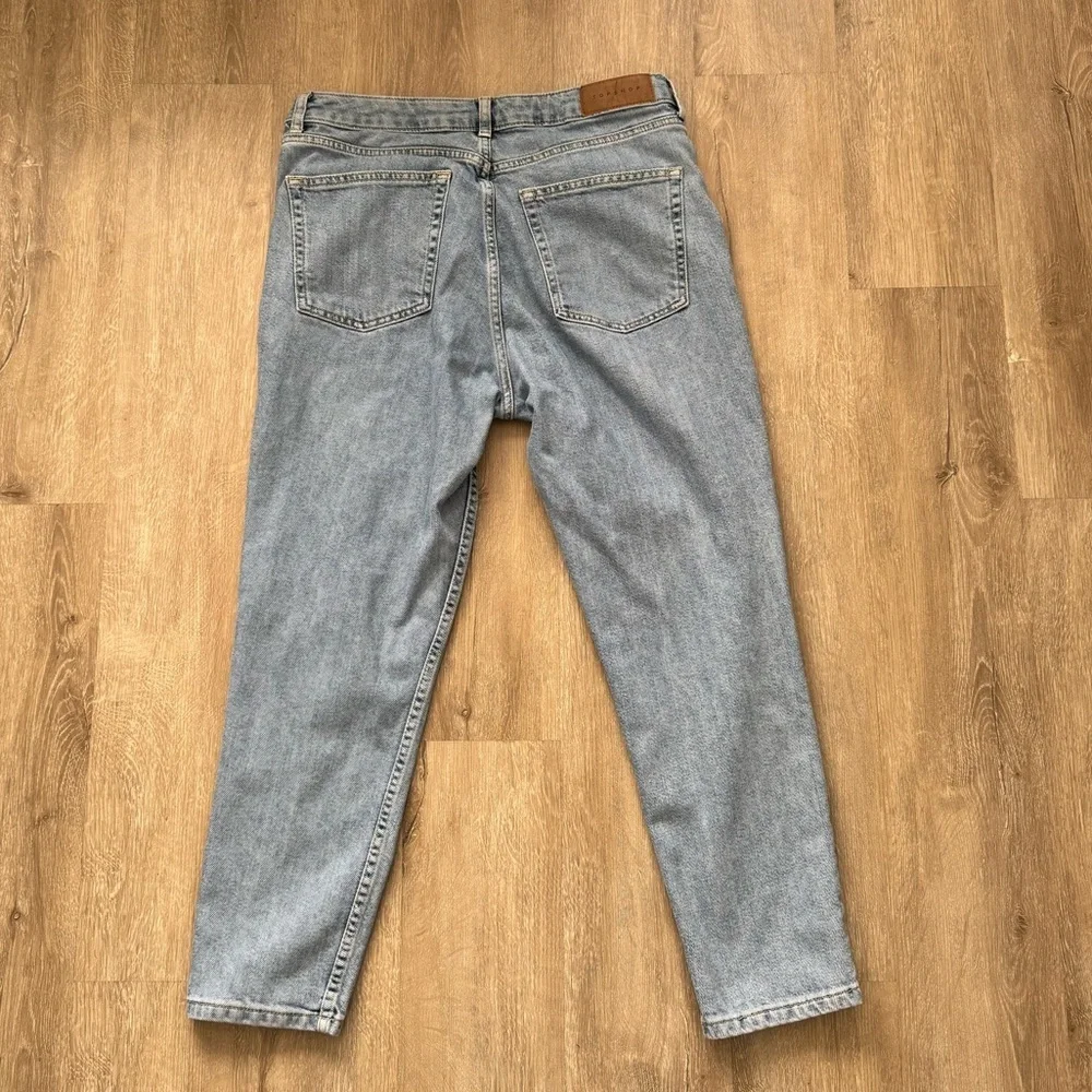 Topshop Moto Mom Jean High Rise Medium Wash size 14